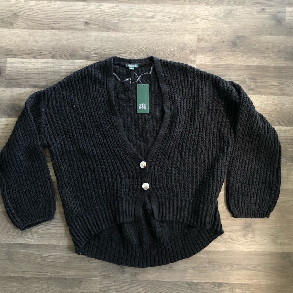 NWT Wild Fable Black Button Cardigan